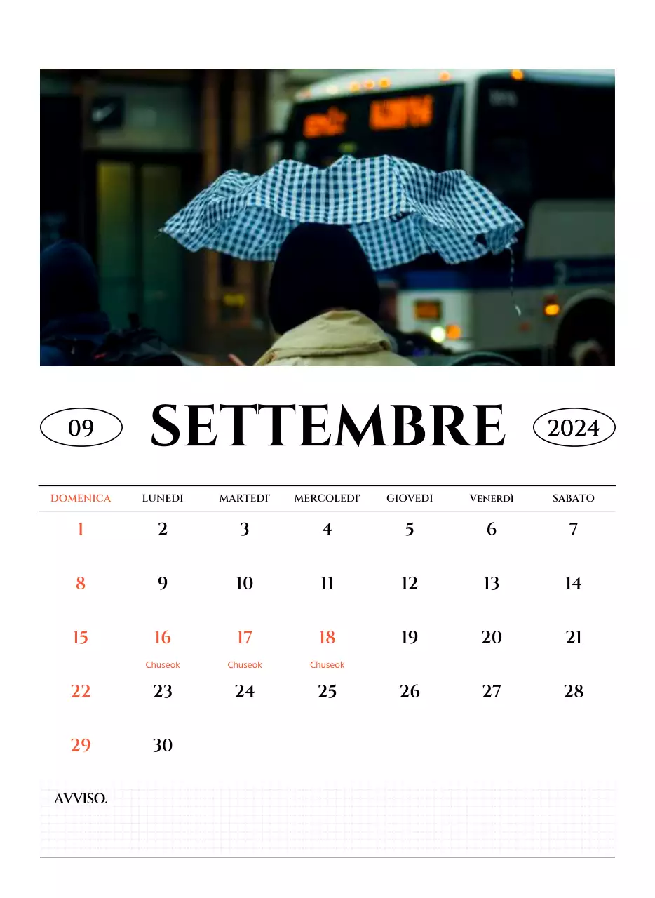 Calendario da parete in stile semplice con concetto di fotografia di viaggio emozionale in bianco e nero