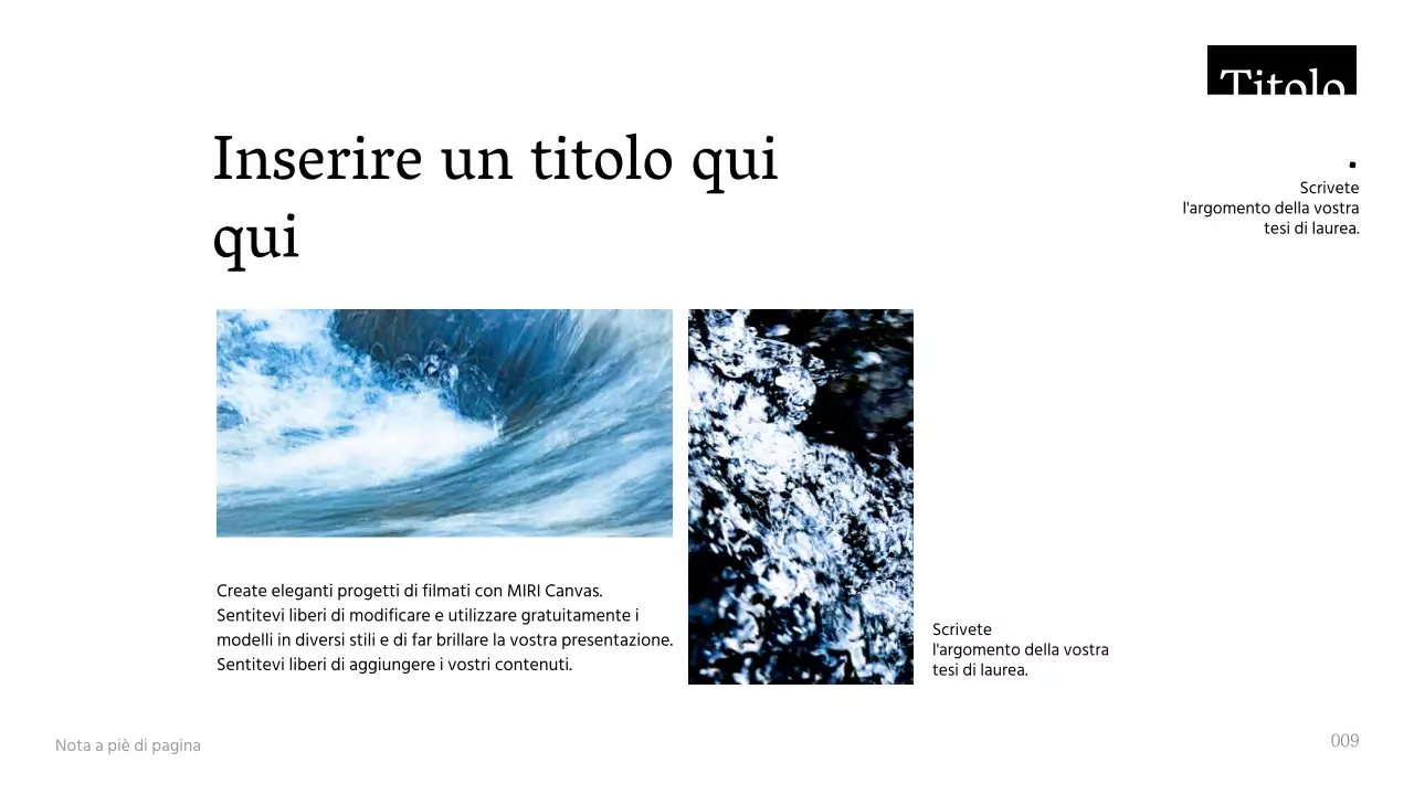 Presentazione della tesi di laurea