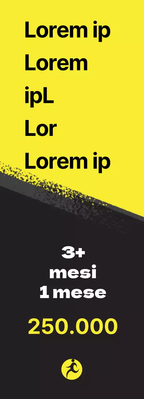 Pubblicità della palestra gialla e nera