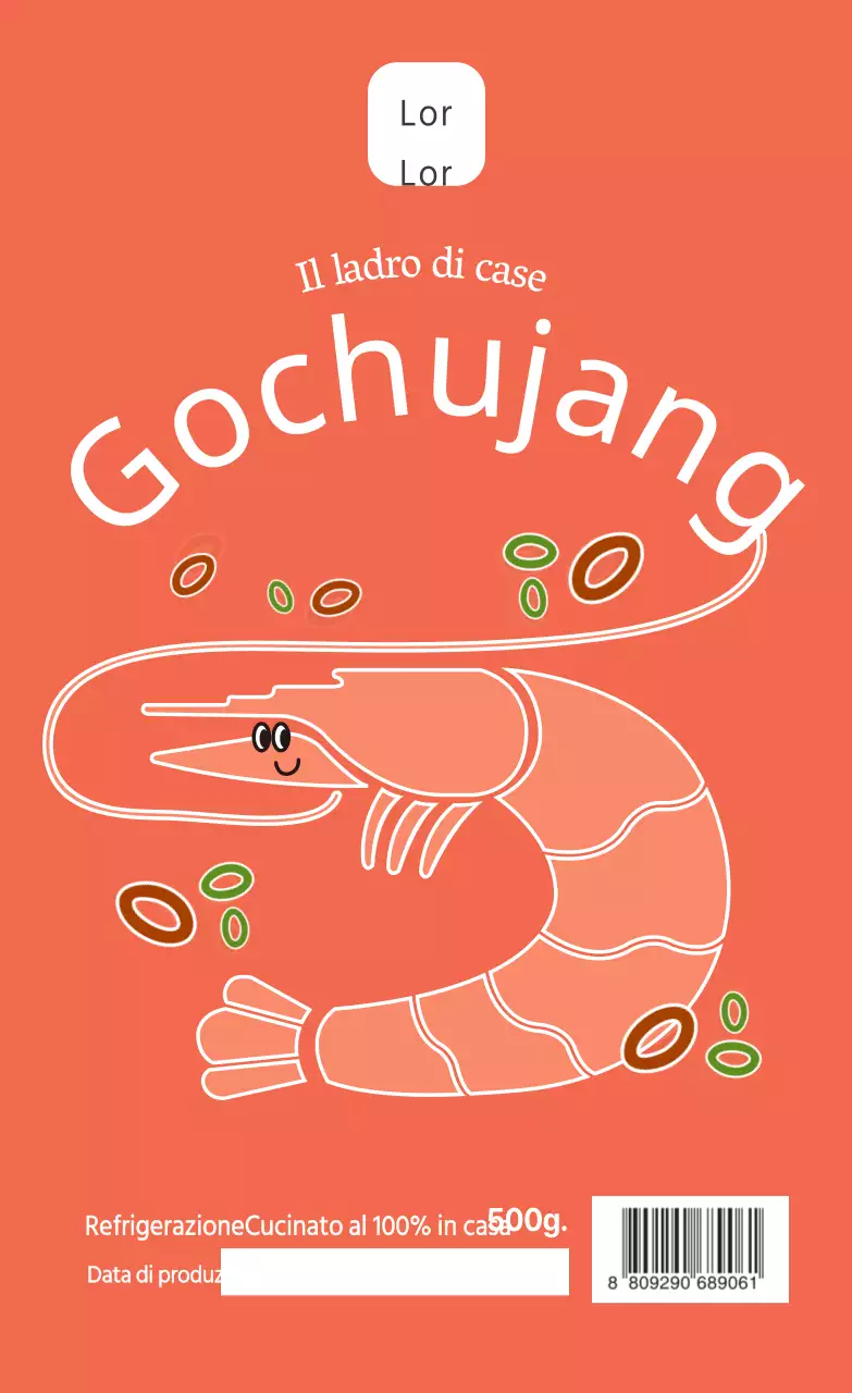 Frutti di mare Pasta di gamberi in agrodolce