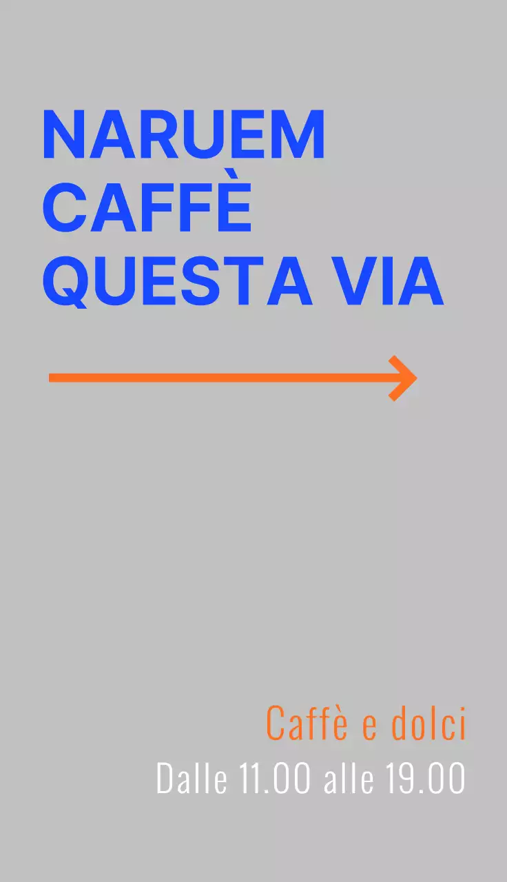 Promuovere un caffè hipster blu e arancione