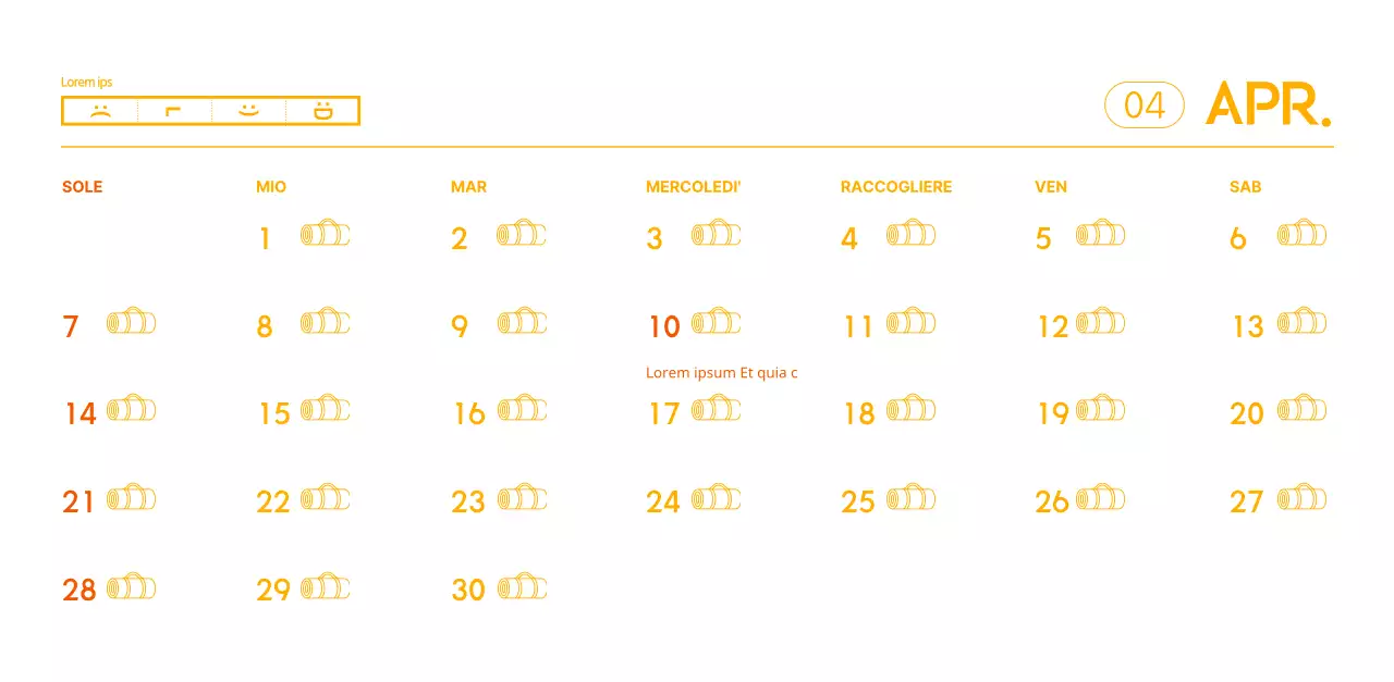 Calendari arancioni da regalare per promuovere il vostro studio di yoga
