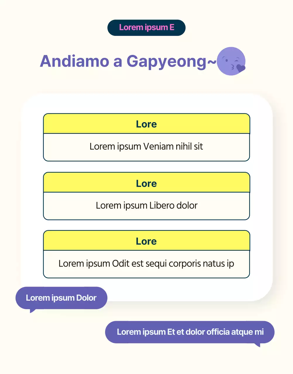 Promozione MT minimalista viola e gialla della vita universitaria di serie B