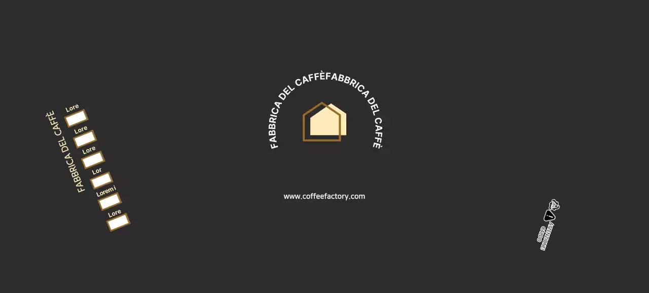 Tazze di carta moderne nere con logo del caffè