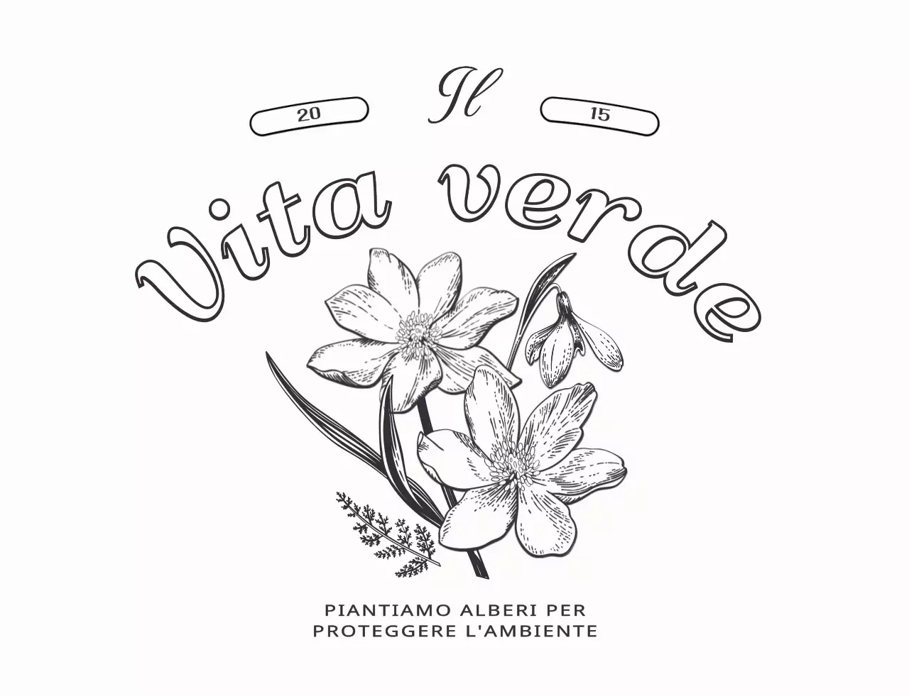 Beni personali con stile di layout di illustrazione botanica sentimentale