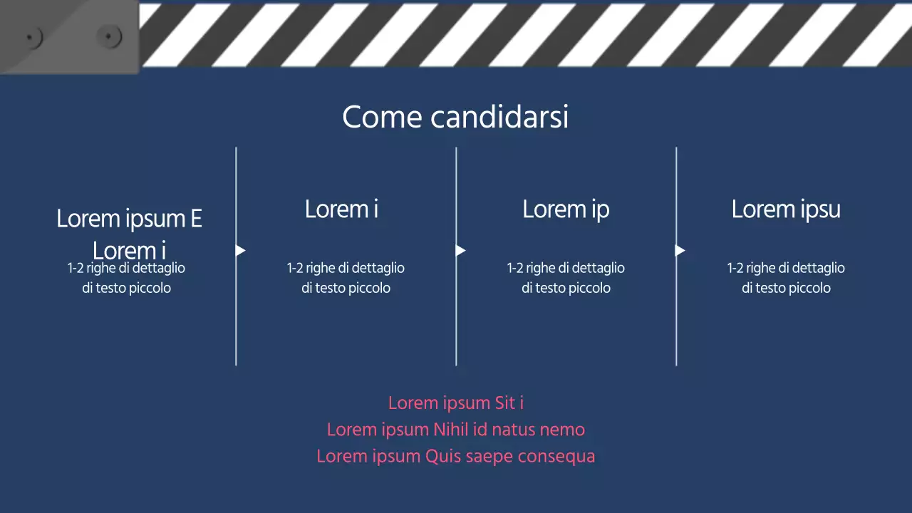 Workshop Cinemaconcept nei toni della marina e del rosa