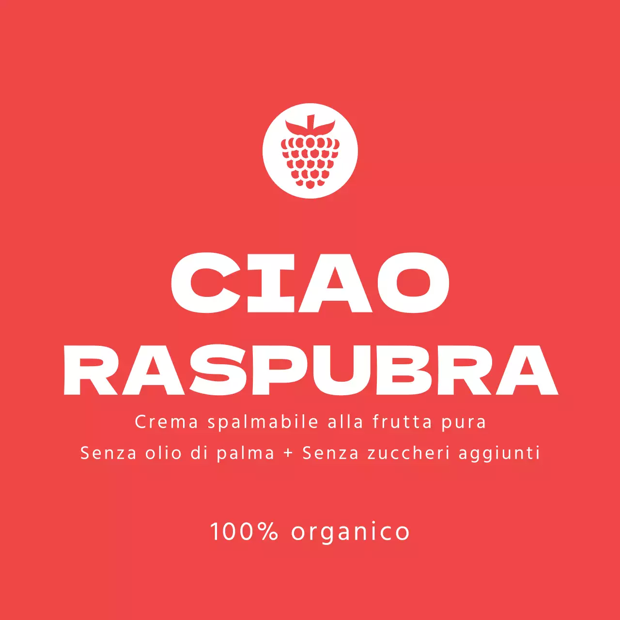 Etichetta della marmellata di lamponi