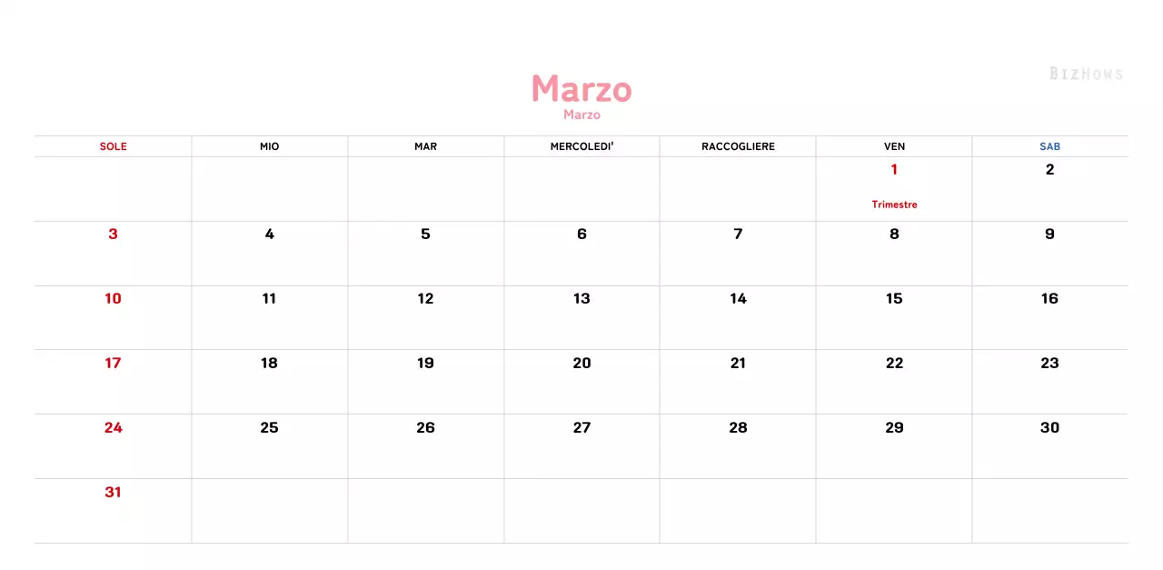 Un calendario di Capodanno caldo e illustrato