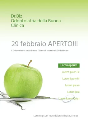 Specialità e studi dentistici con foto in verde