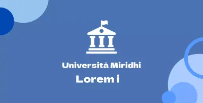 Una balsa a sfondo blu con un logo che raffigura la scuola.