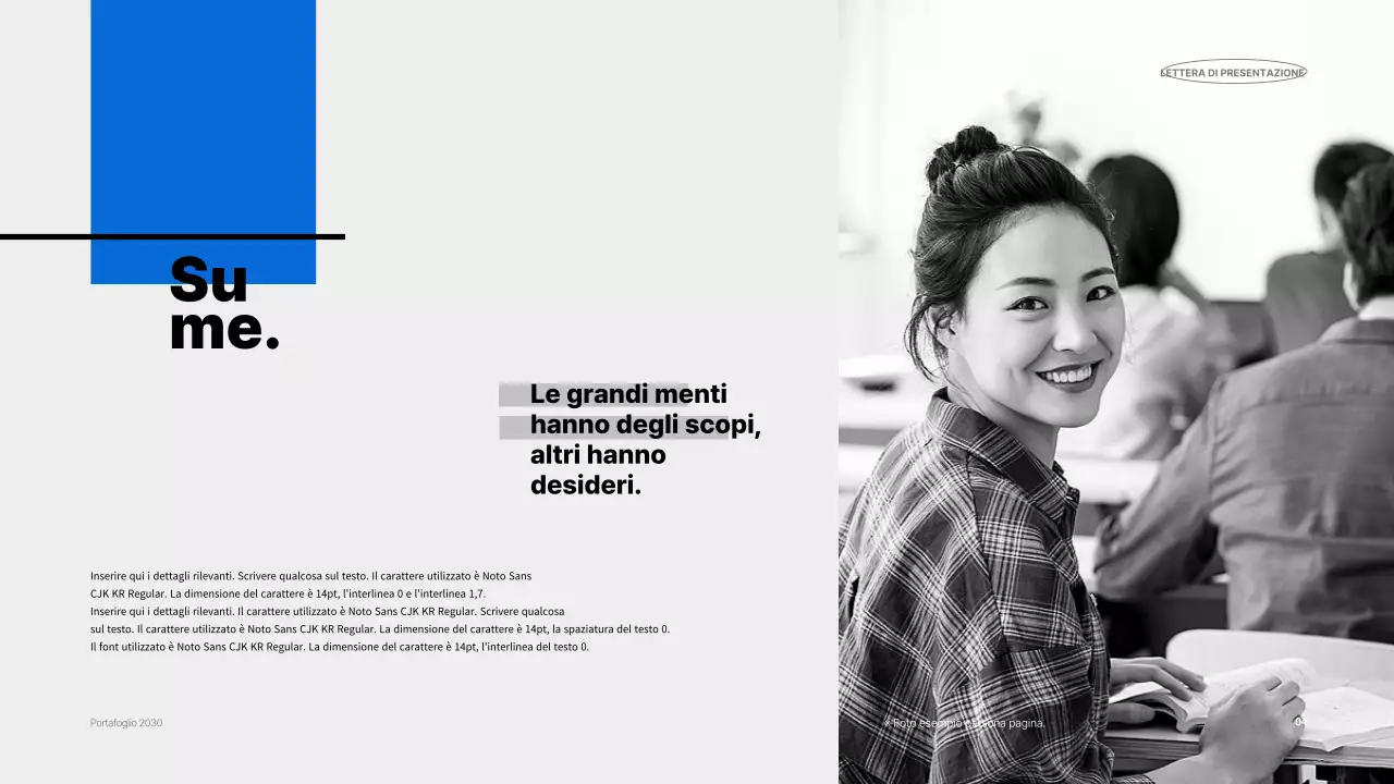 Un portafoglio blu e organizzato