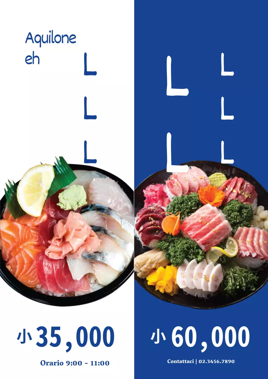 Una semplice barra di menu con sfondo blu