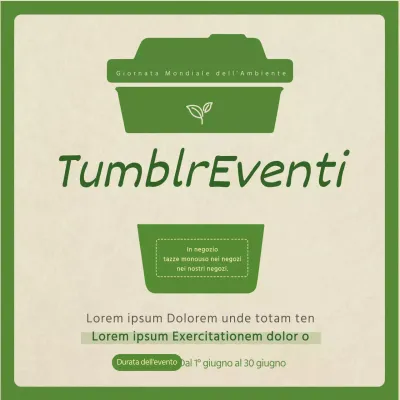 Un evento Tumblr semplice e verde