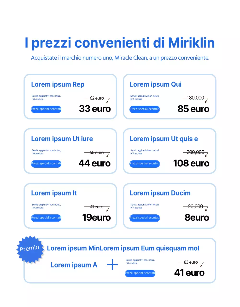 Una semplice pubblicità blu e gialla per la pulizia dei condizionatori d'aria