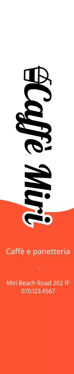 Promuovere un caffè e una panetteria con un concetto semplice in arancione e nero