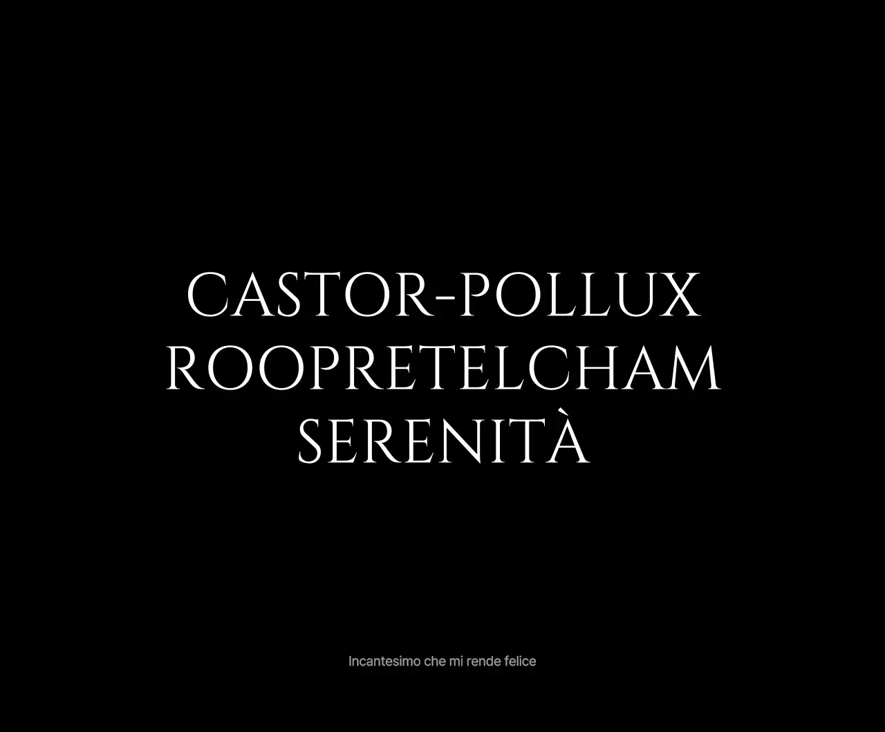 Stile di testo semplice con incantesimi di felicità in bianco e nero