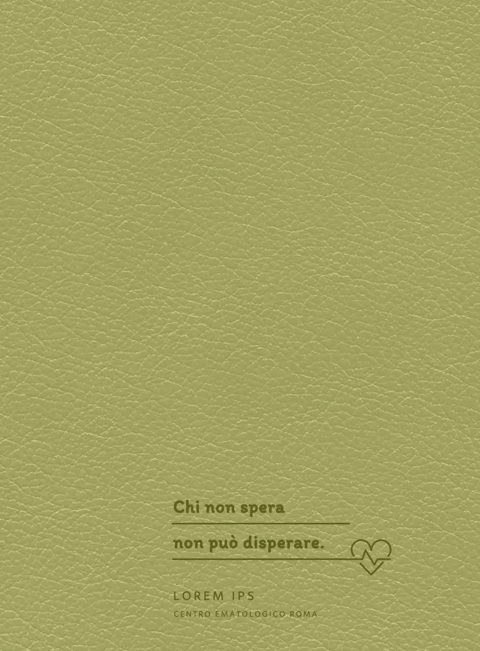 Copertina dell'agenda dei donatori di sangue con una citazione