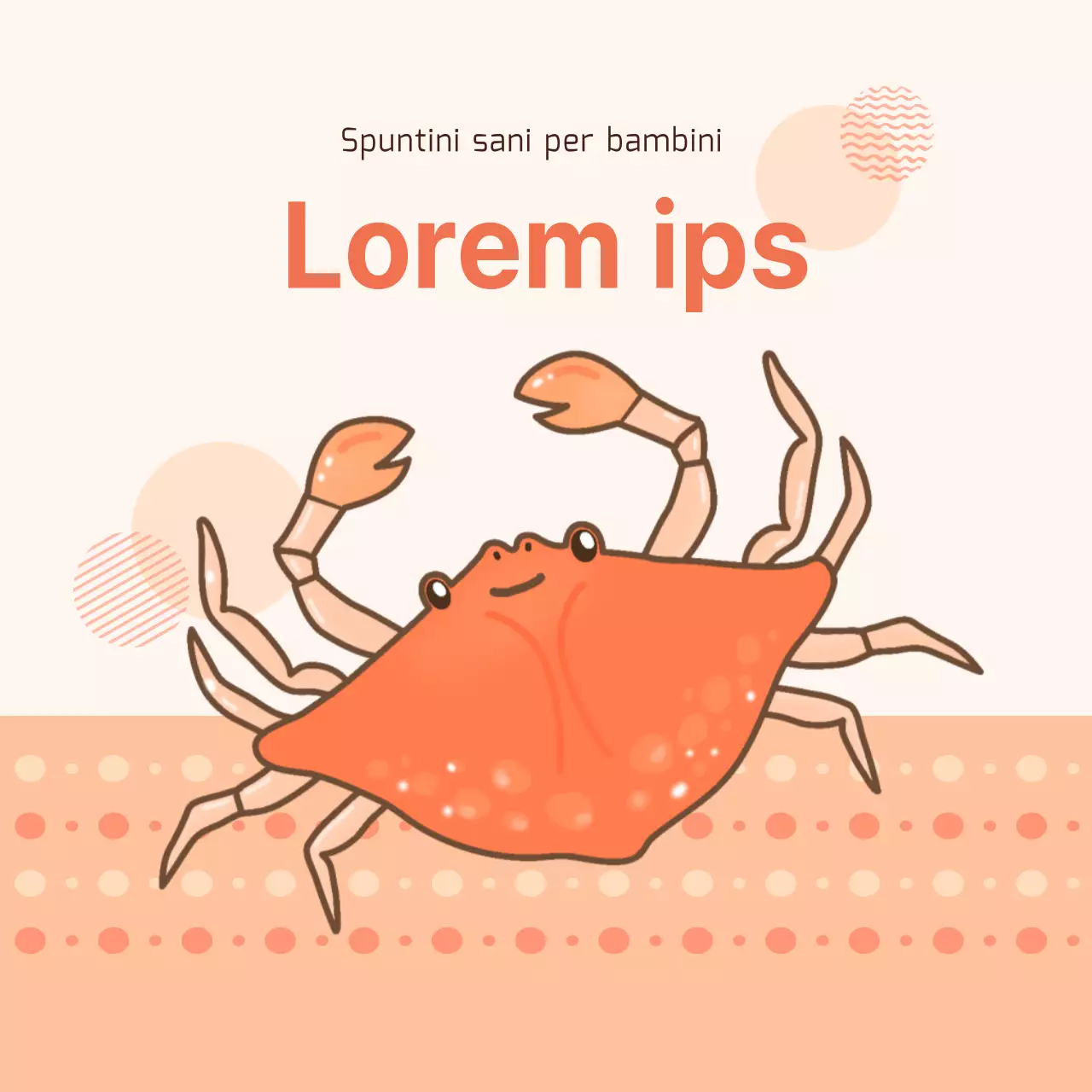 Adesivo a forma di cerchio con carne di granchio