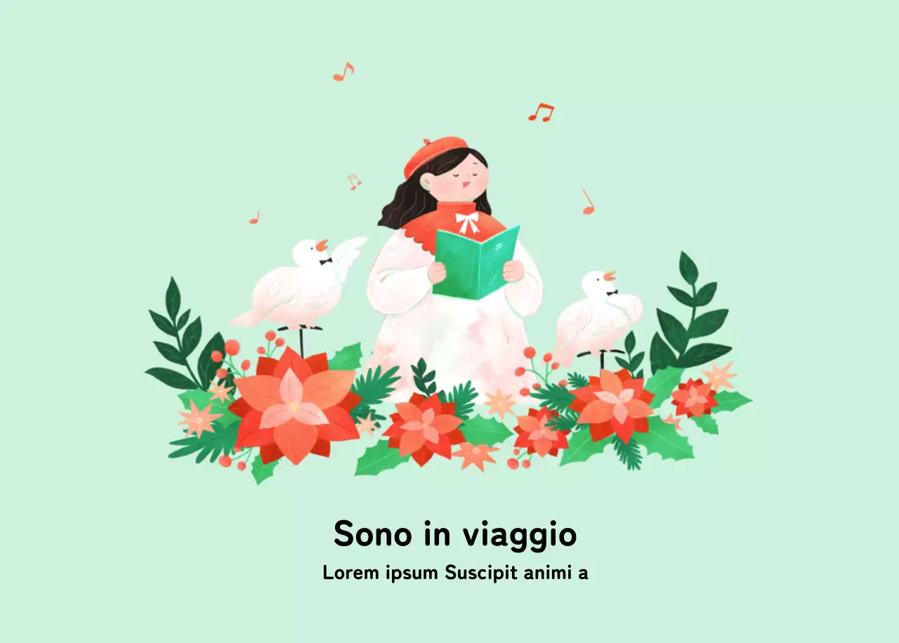 Un calendario di Capodanno caldo e illustrato