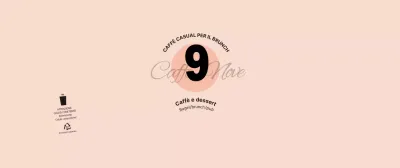 Per un concept cafè semplice e unico in rosa e nero