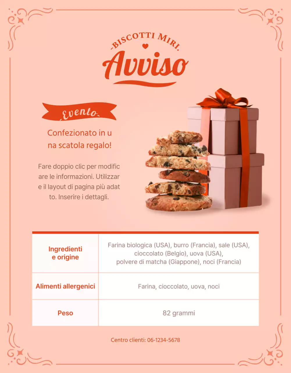 Ordinare biscotti rosa e rossi