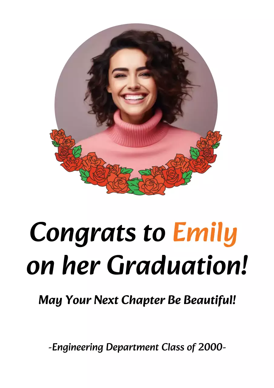 Pink Elegant Graduation Invitation Poster
