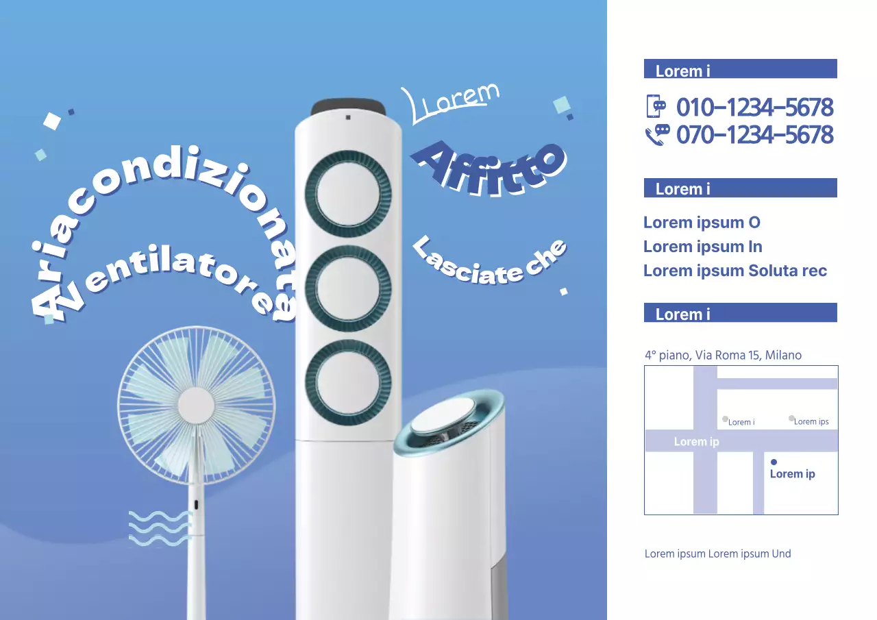 Noleggiamo un condizionatore d'aria