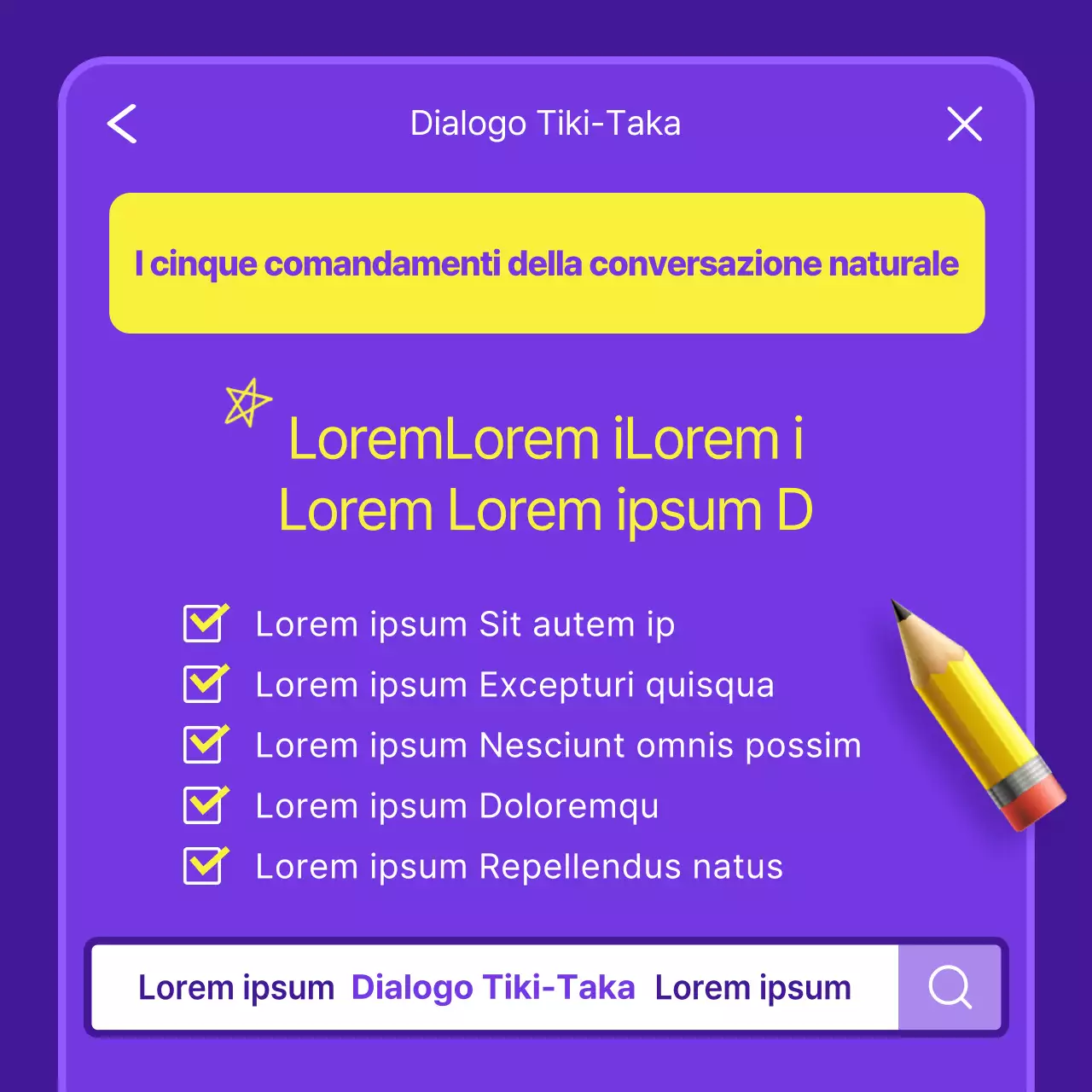 Biglietto viola per la promozione di un libroNews