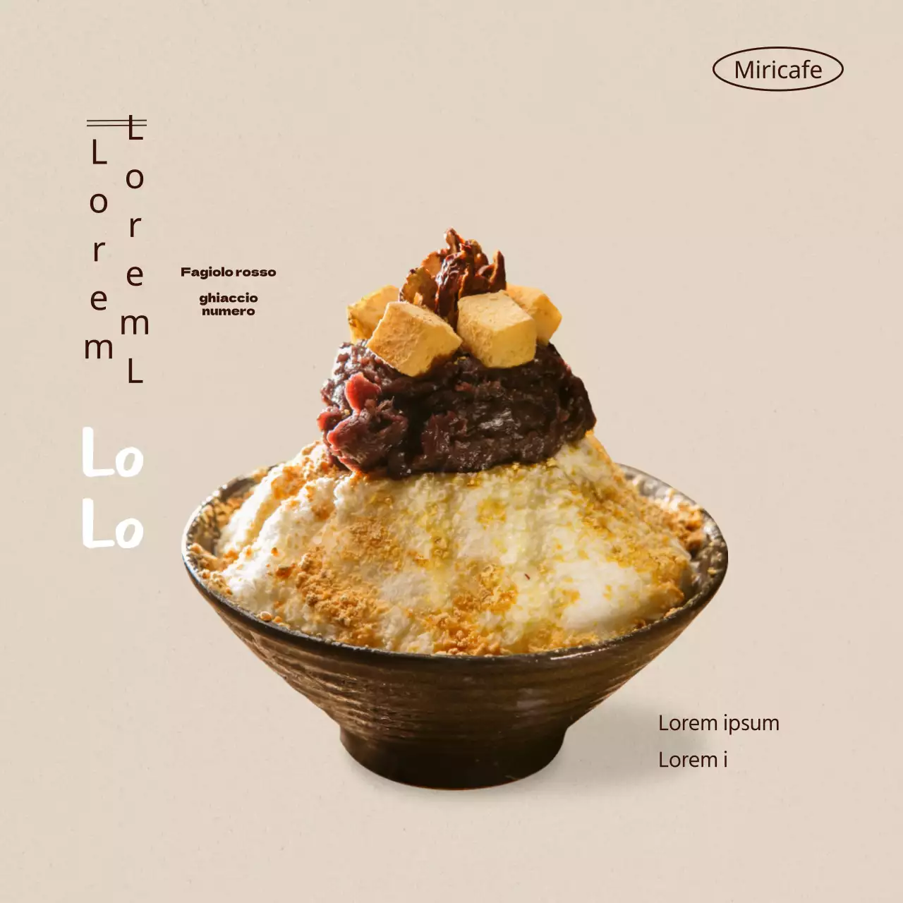 Introduzione di un menu estivo beige e pulito per il caffè