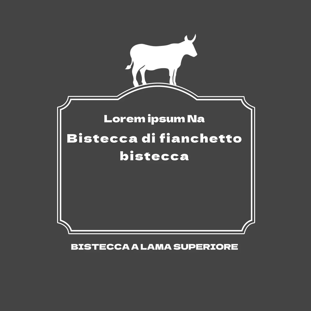 Etichette della bistecca