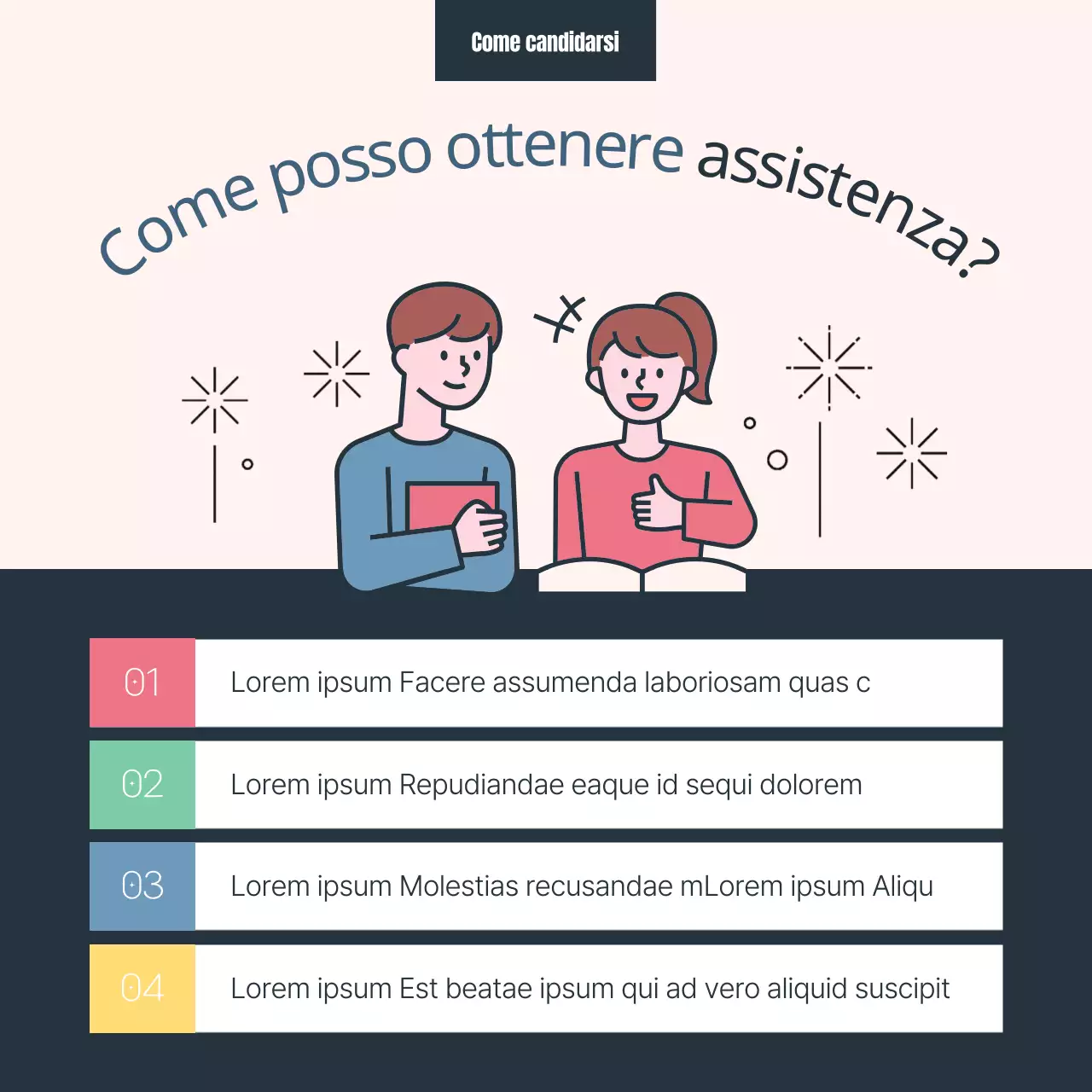 Illustrazione pastello rosa-blu editore Reclutamento di sostenitori Pubblicità