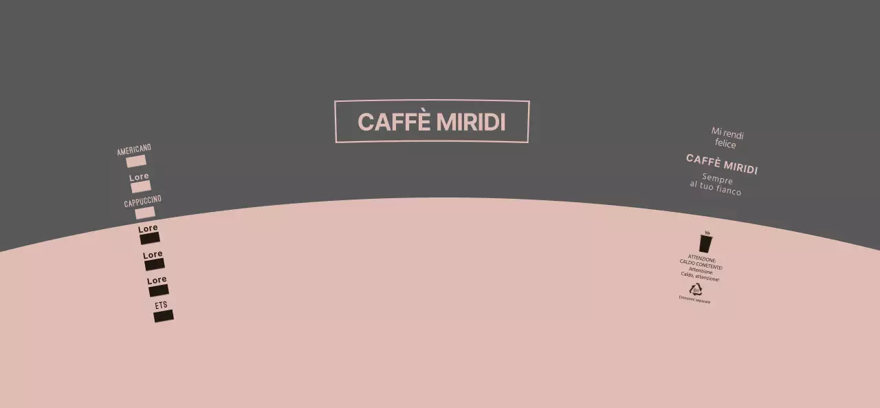 Logotipo in stile pulito in rosa e grigio scuro per un caffè