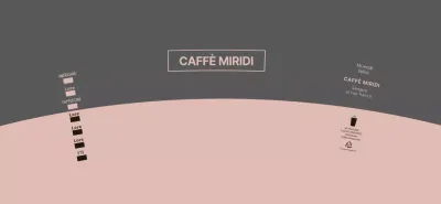 Logotipo in stile pulito in rosa e grigio scuro per un caffè