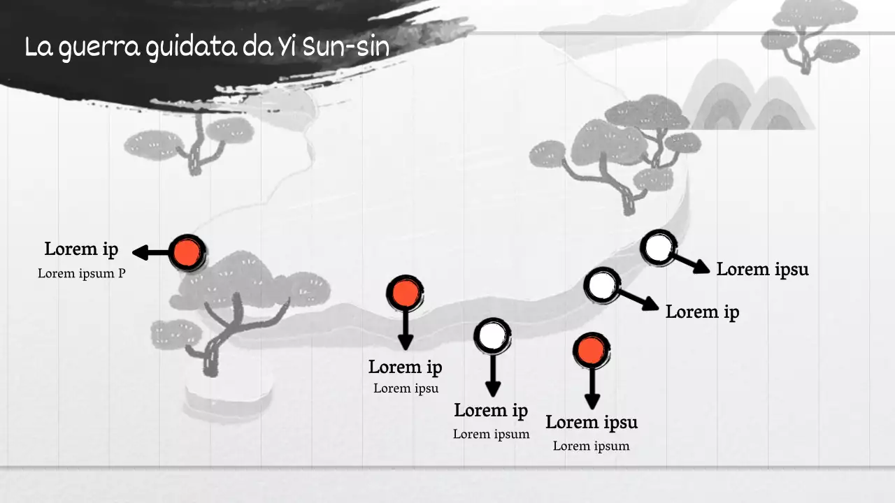 Bianco e nero e rosso Concetto classico Inchiostro e acquerello antico Presentazione dei grandi dell'acquerello