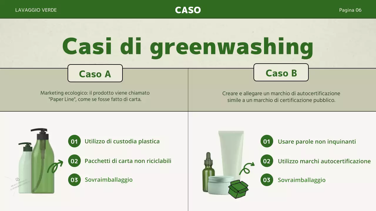 Una semplice presentazione in verde con colori verdi