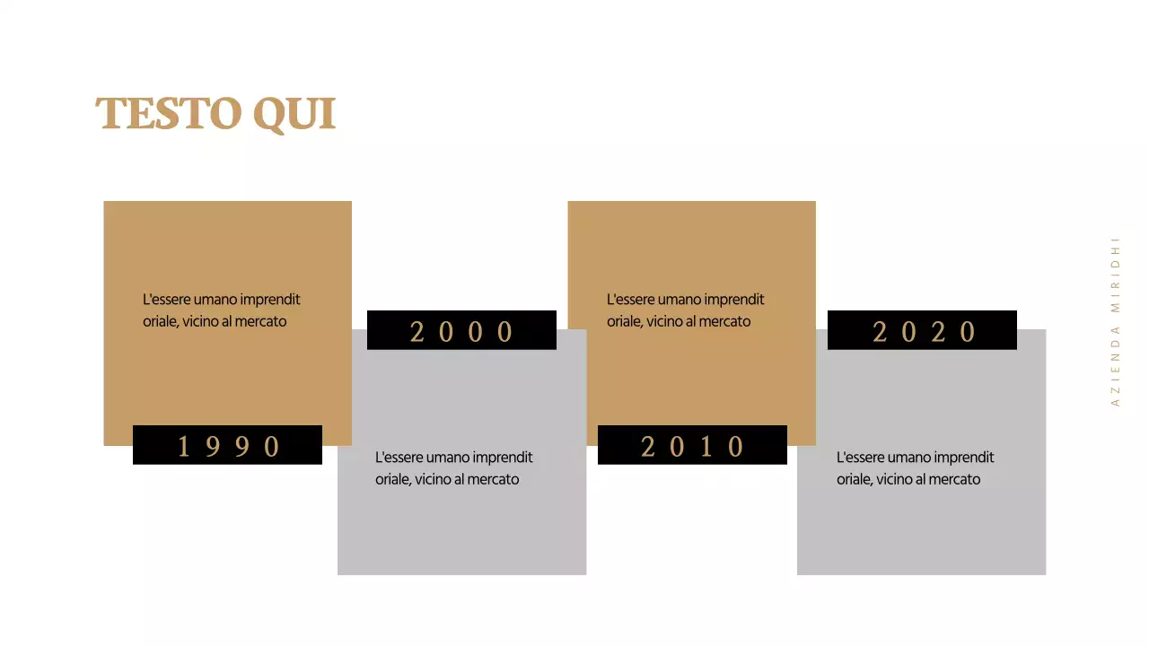 Una linea temporale semplice in marrone e grigio