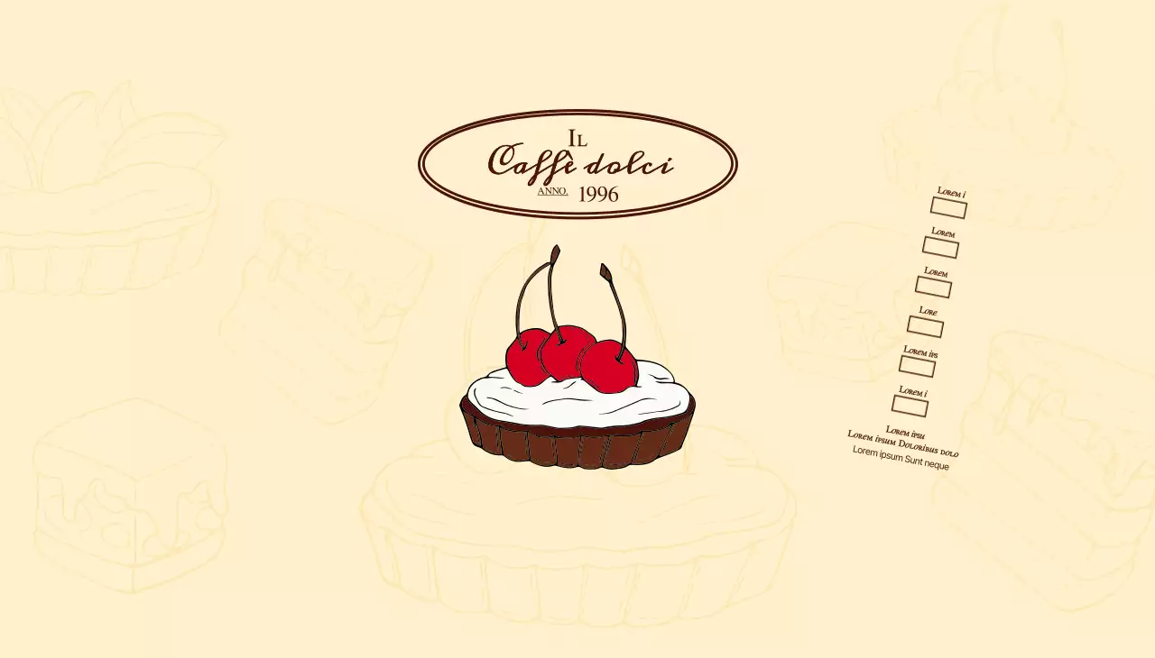 Promuovere e informare le caffetterie con un logo emozionale in marrone rossiccio e giallo pallido