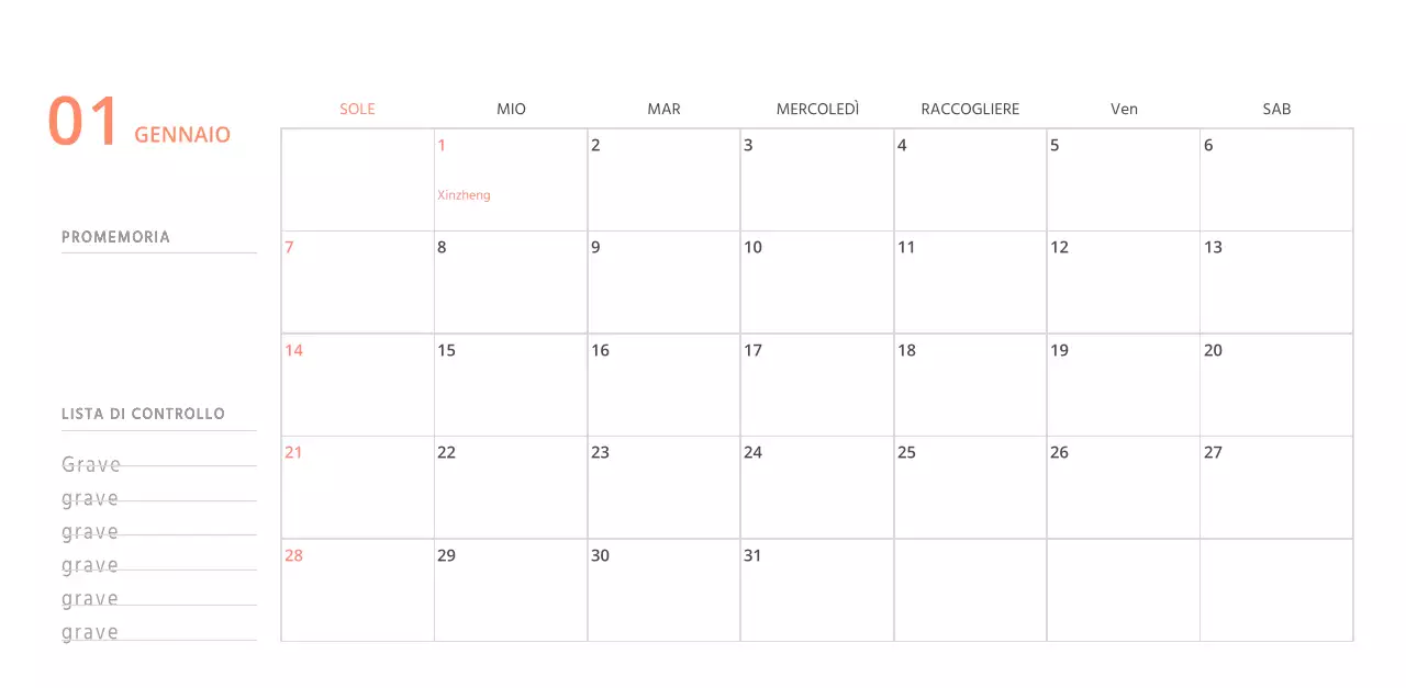 Simpatico calendario da tavolo illustrato verde a tema famiglia