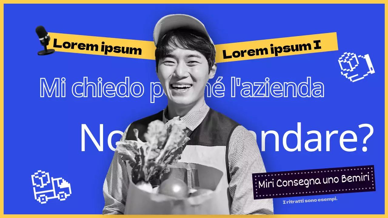 Miniatura dell'intervista con evidenziazione del testo semplice in blu