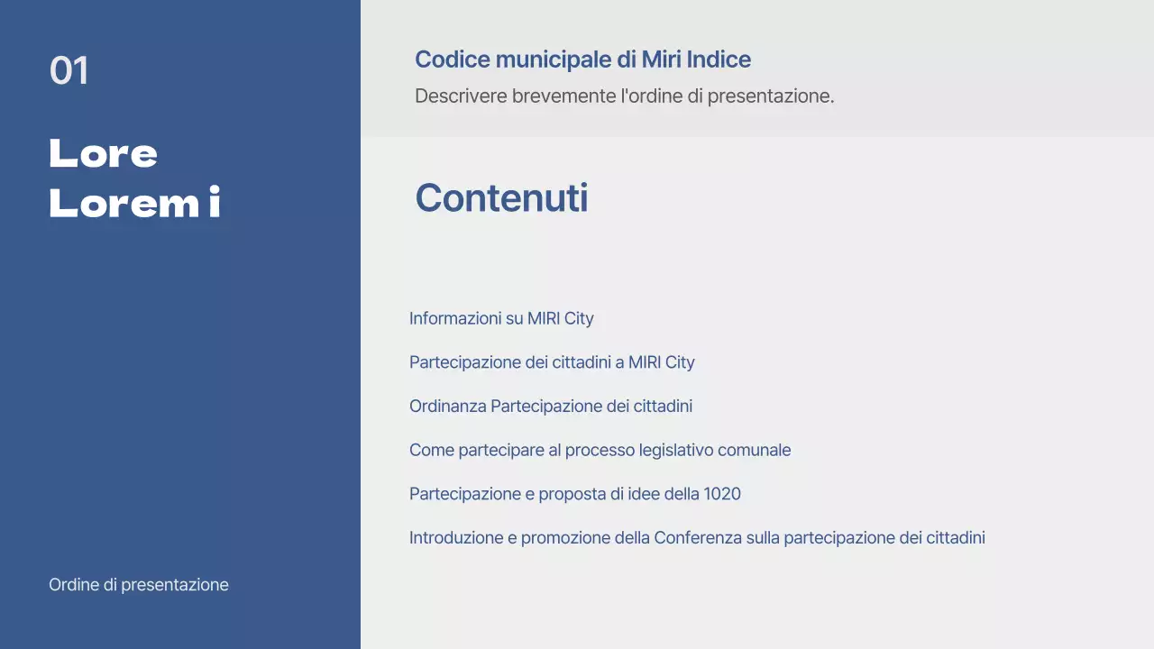 Presentazione di base del discorso blu e grigio