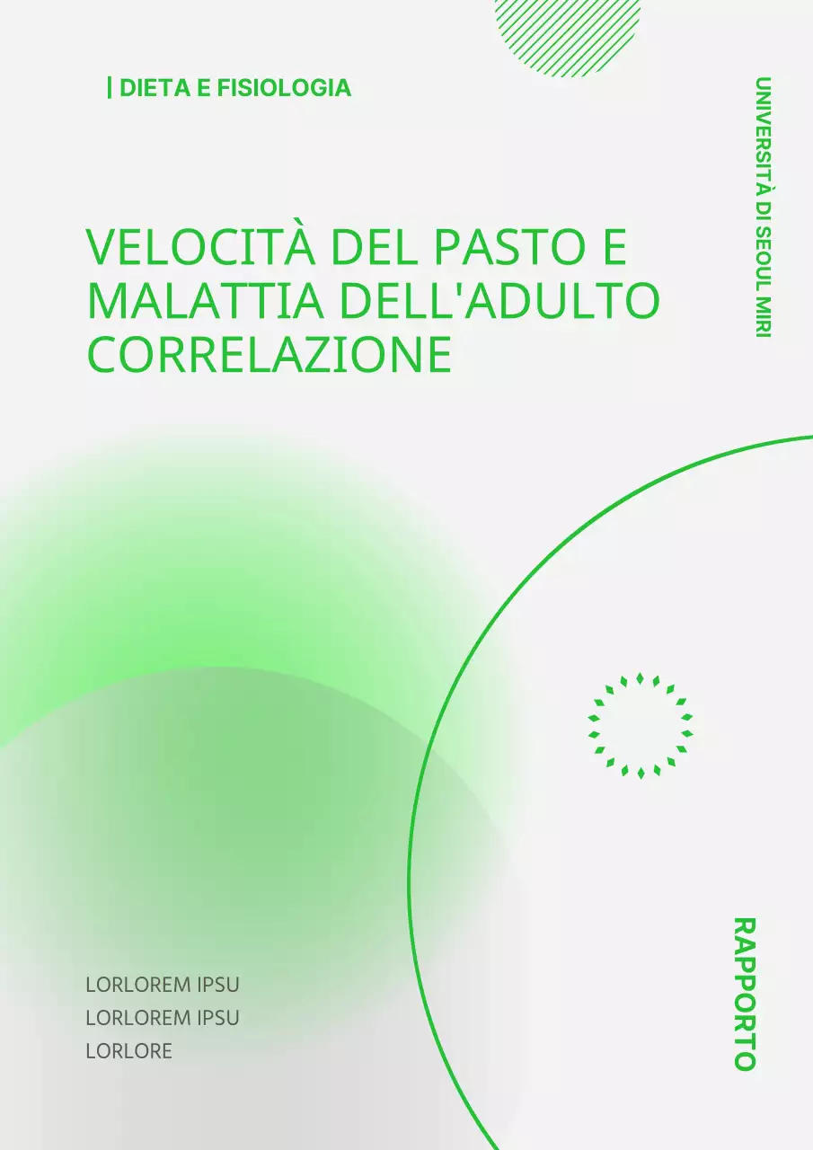 Copertina del rapporto di geometria in colore verde chiaro