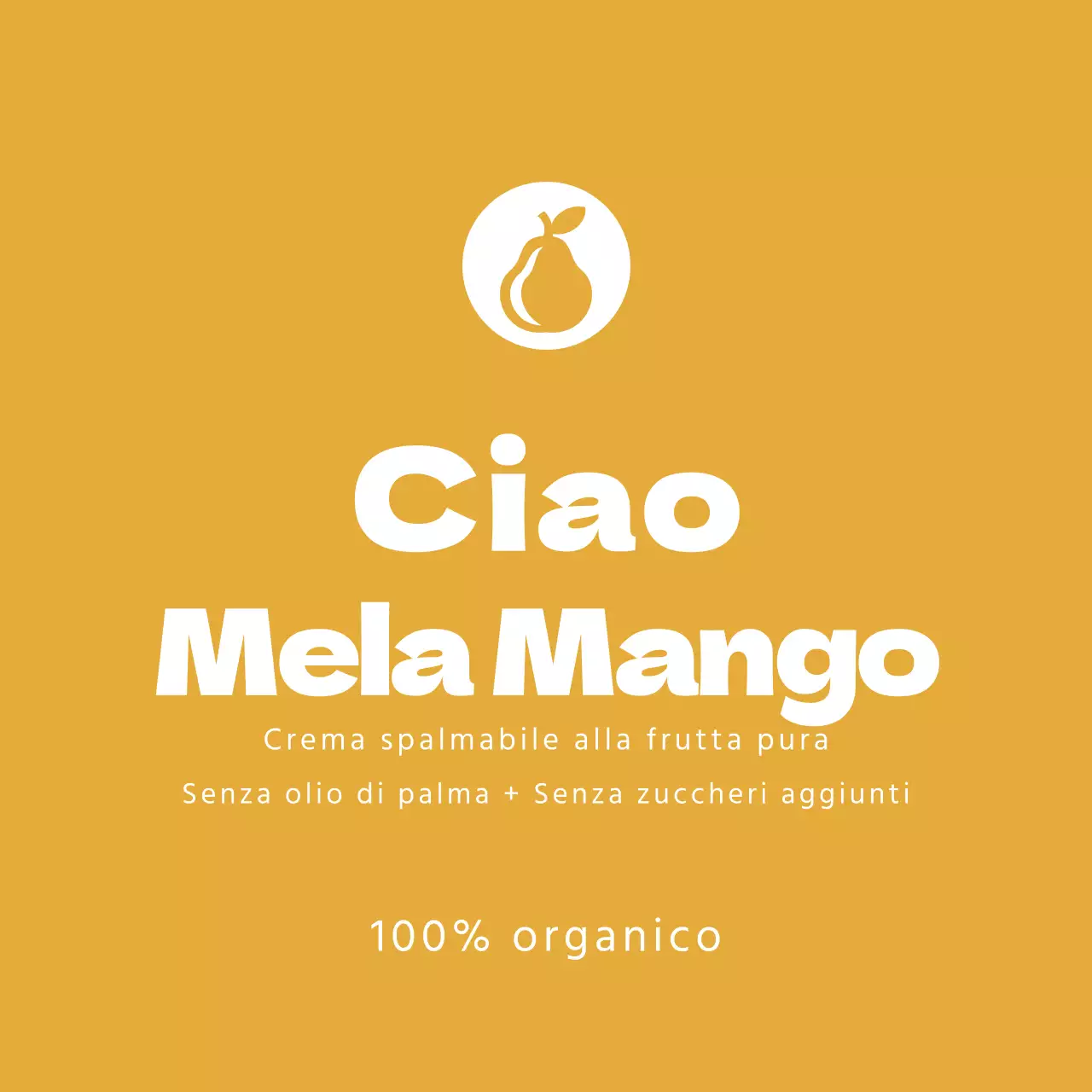 Etichetta della confettura di mele e mango