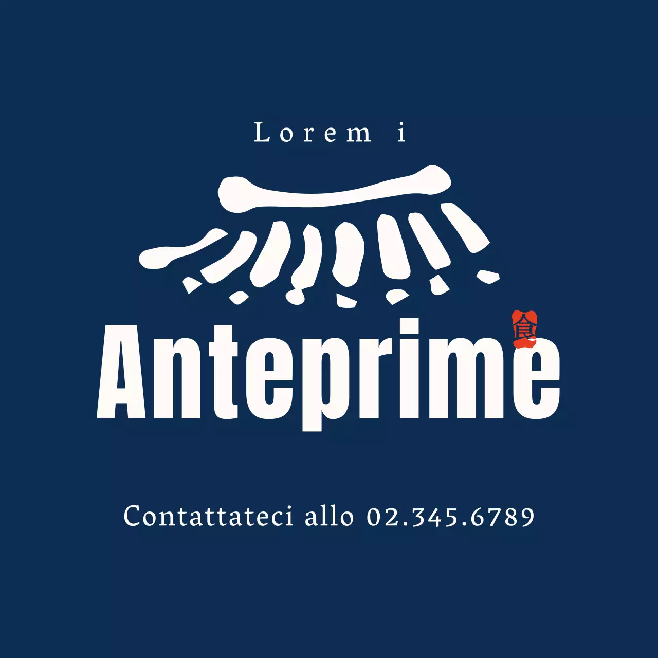 Adesivo per gastronomia blu navy