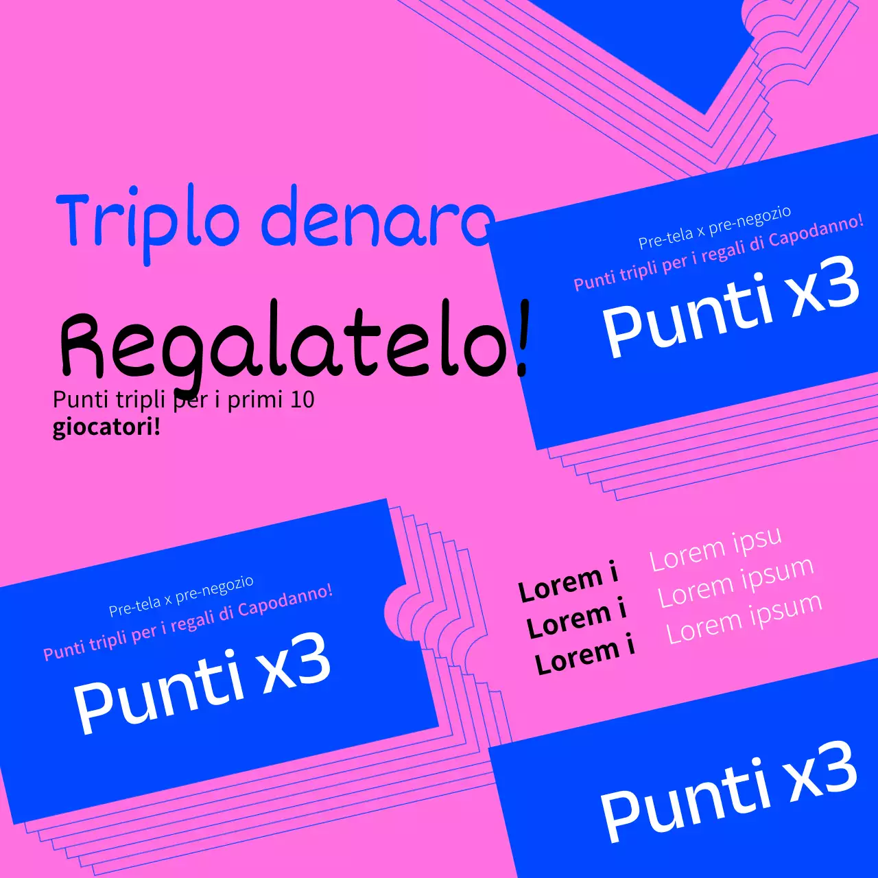 Evento punti coupon per il Capodanno lunare rosa e blu