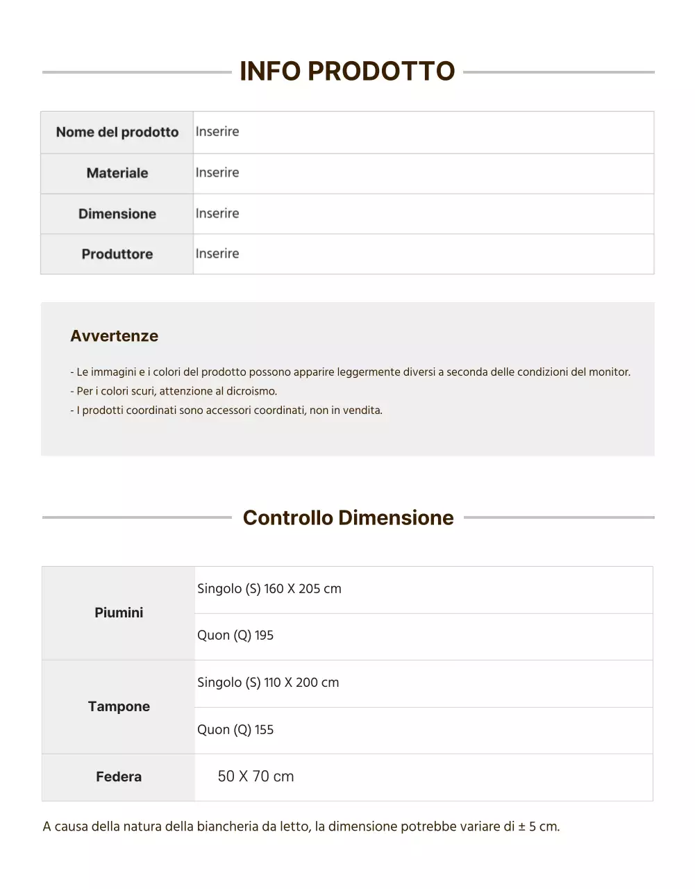 Pagina dei dettagli dell'evento giallo primaverile
