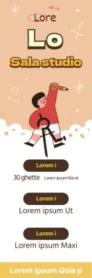 Illustrazione gialla di matematica carino pubblicità della scuola