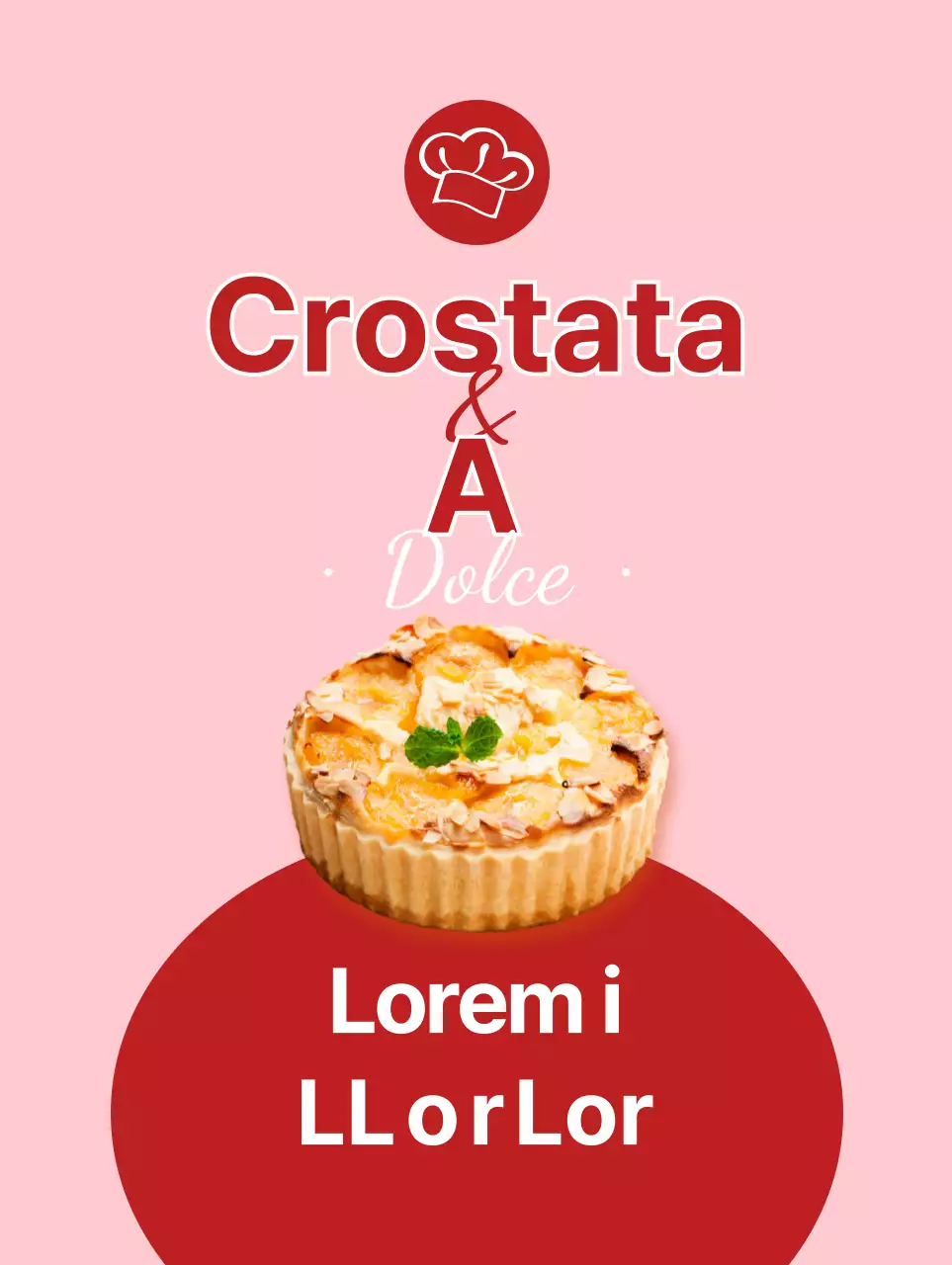 Un dessert rinfrescante in rosso e rosa