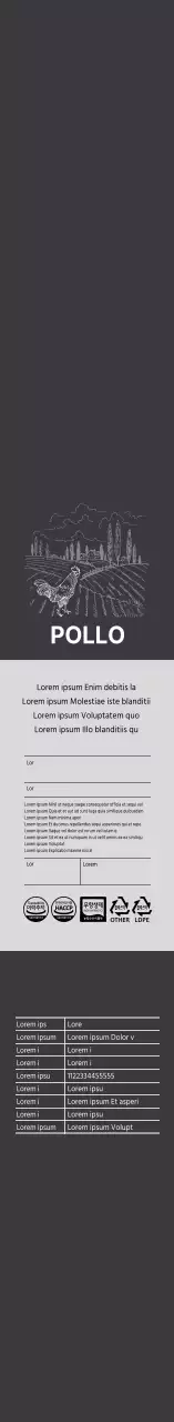 Illustrazione vintage nera di carne di petto di pollo