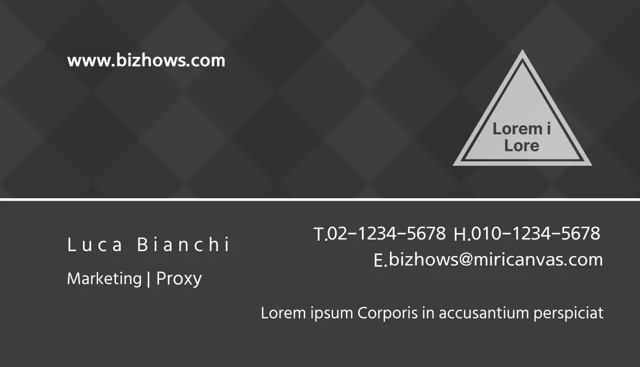 Progettare un biglietto da visita dai toni scuri