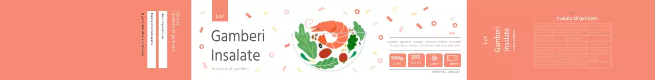 Insalata di gamberetti pastello